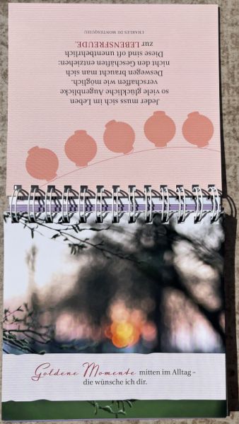 Ein Spiralaufsteller, der jeden Tag gute Wünsche überbringt