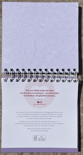 Ein Spiralaufsteller, der jeden Tag gute Wünsche überbringt