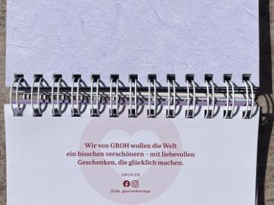 Ein Spiralaufsteller, der jeden Tag gute Wünsche überbringt