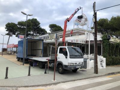 Entleerung, Demontage und Abbruch. Leerung, Räumung und Abbruch.