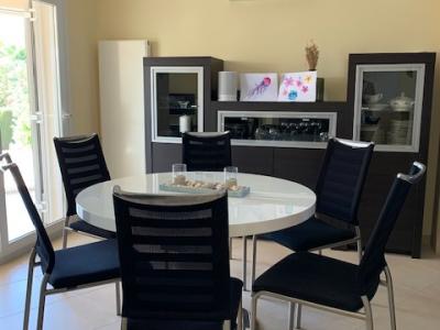 Esstisch mit 6 Stühlen, rund, ausziehbar, Venjakob