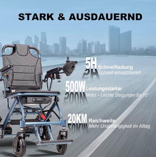 Foldable electric wheelchair, like new