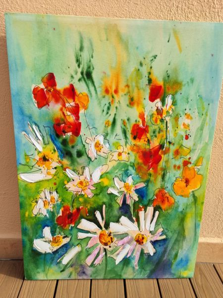 FARBPRÄCHTIGES BILD Öl auf Leinwand modern bei Porto Christo