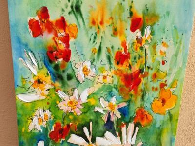 FARBPRÄCHTIGES BILD Öl auf Leinwand modern bei Porto Christo