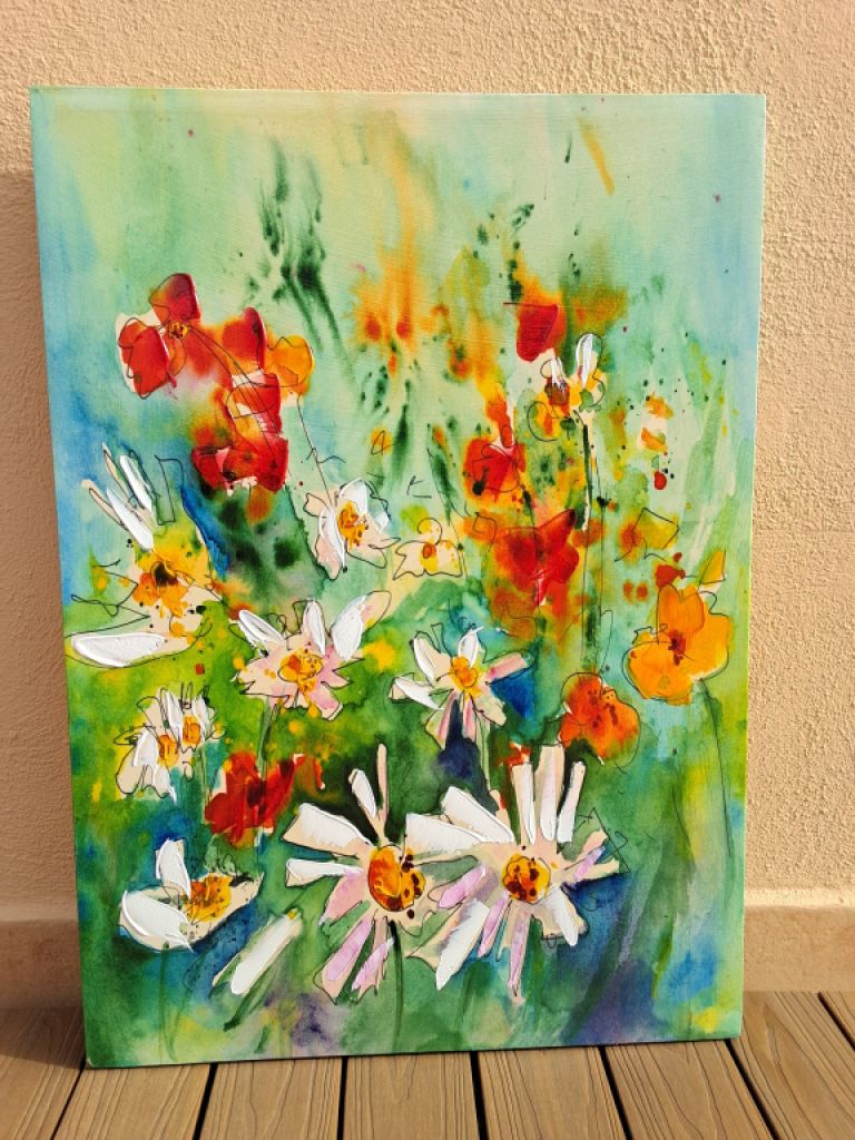 FARBPRÄCHTIGES BILD Öl auf Leinwand modern bei Porto Christo