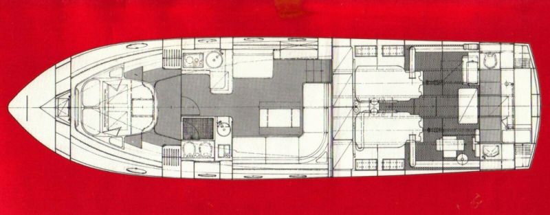 Ferretti Cherokee 50 yate a motor abierto barco en alta mar amarre de barco posible toma de control 
