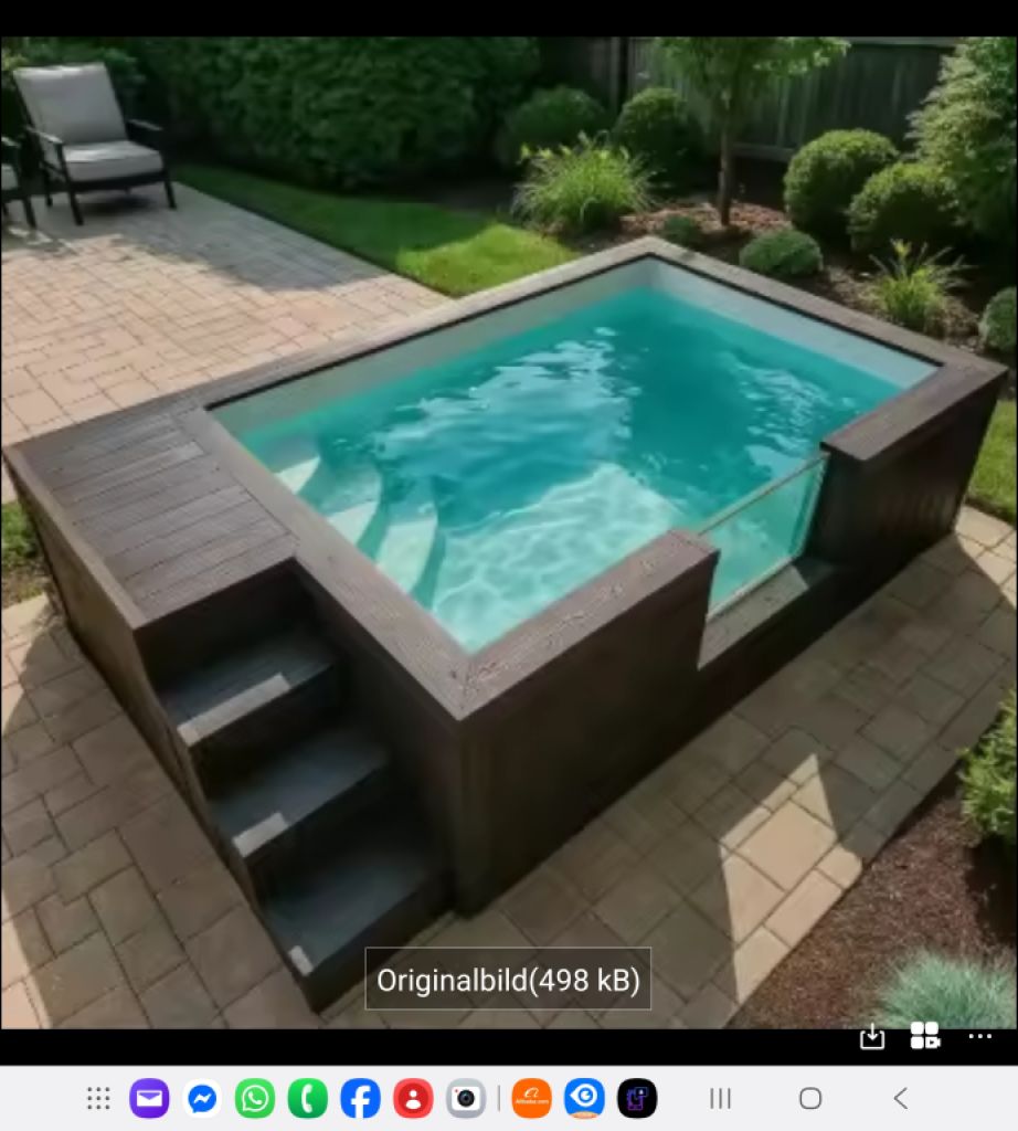 Fertigpool aufstellpool in unterschiedlichen massen terrassenpool