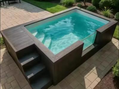 Fertigpool aufstellpool in unterschiedlichen massen terrassenpool