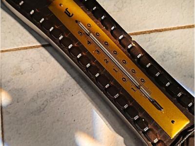 Fischer weather station consisting of thermometer, hygrometer and barometer