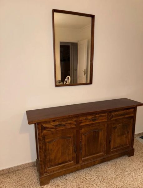 Entryway furniture with antique mirror