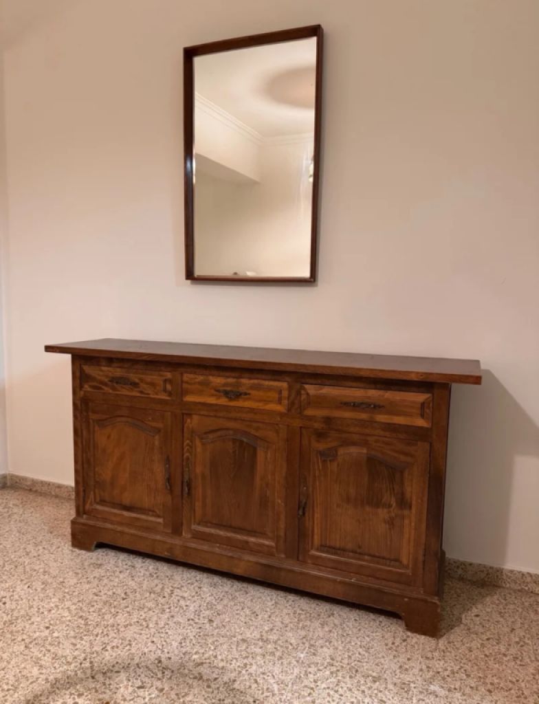 Entryway furniture with antique mirror