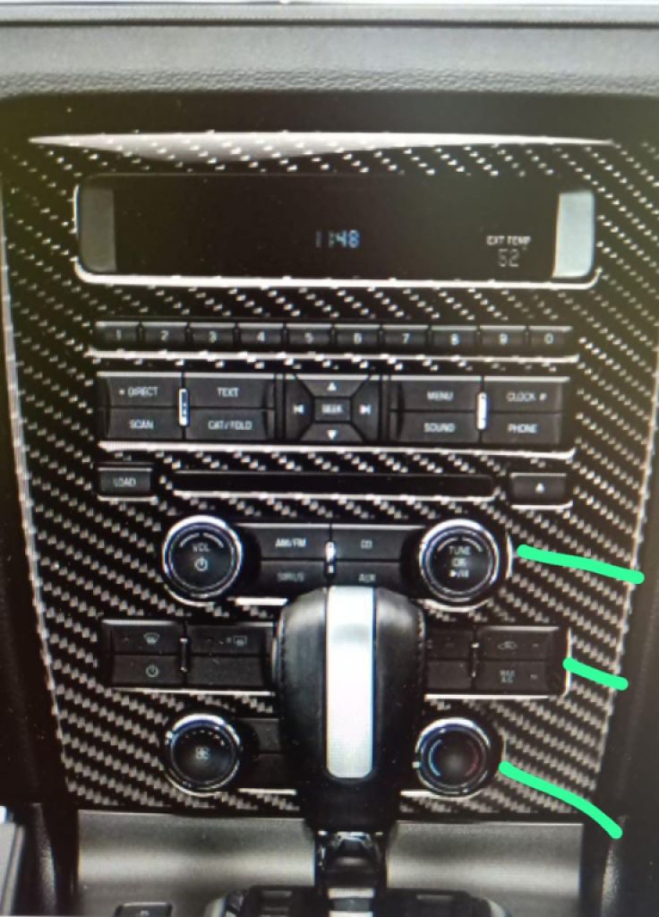 Ford Mustang Roush Shelby Cobra Zierrahmen Mittelkonsole