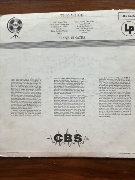 Frank Sinatra  Schallplatte