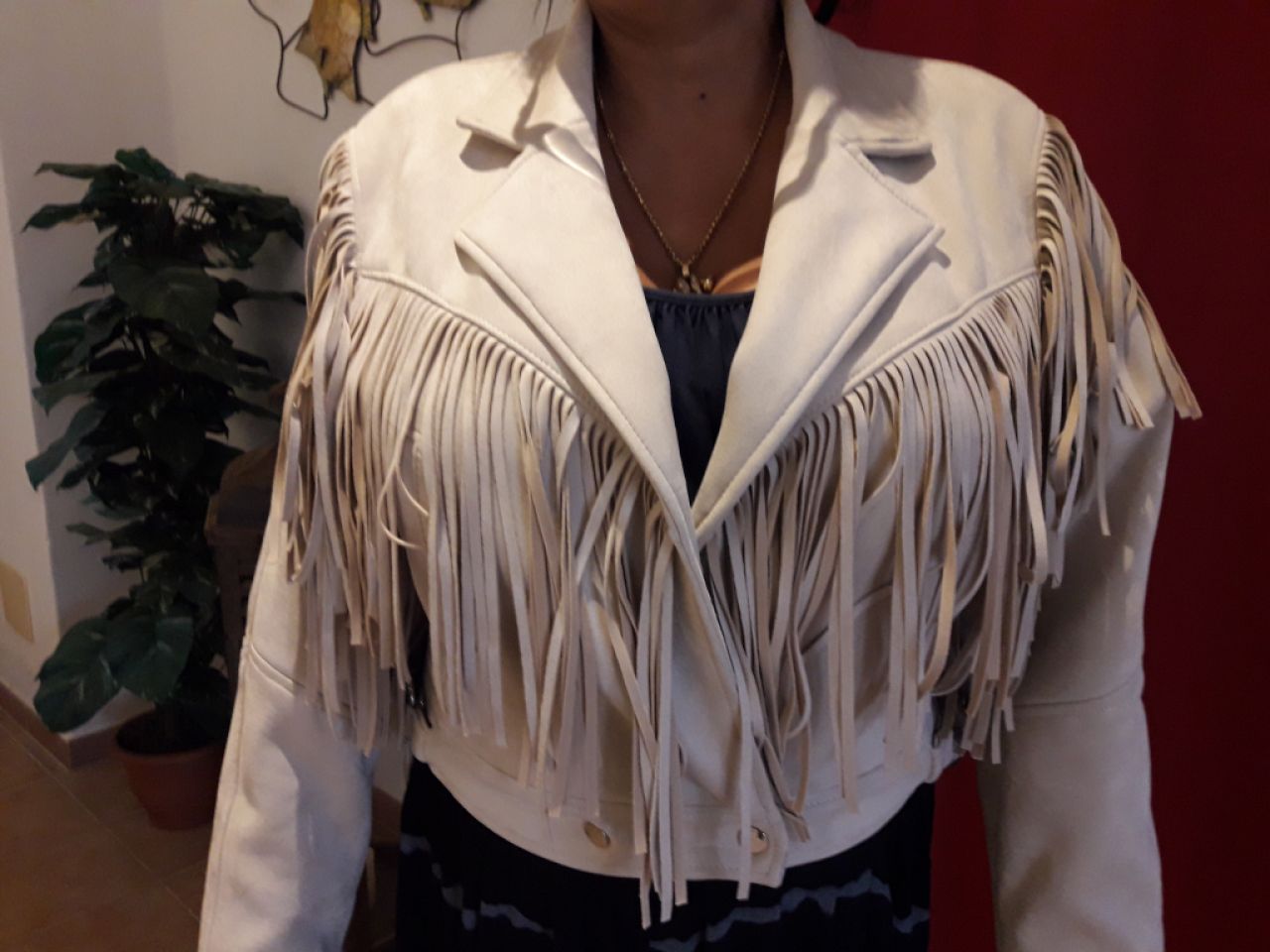 Fransenjacke für Damen Größe M