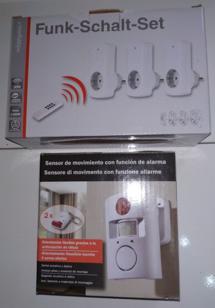 Wireless switch set with 3 receivers, + alarm system