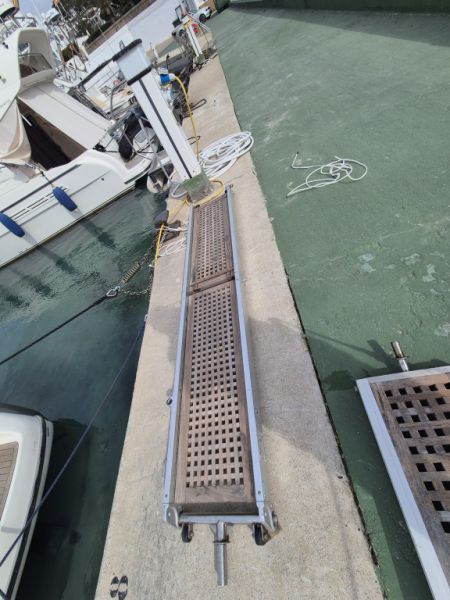 Gangway teak grating 2 meters, foldable