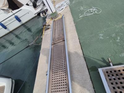Gangway teak grating 2 meters, foldable