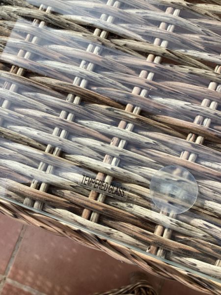 Garten / Terrassen  / Balkon Möbel, Ratan Stühle mit Polstern, Fußteil, Tisch Höhen verstellbar