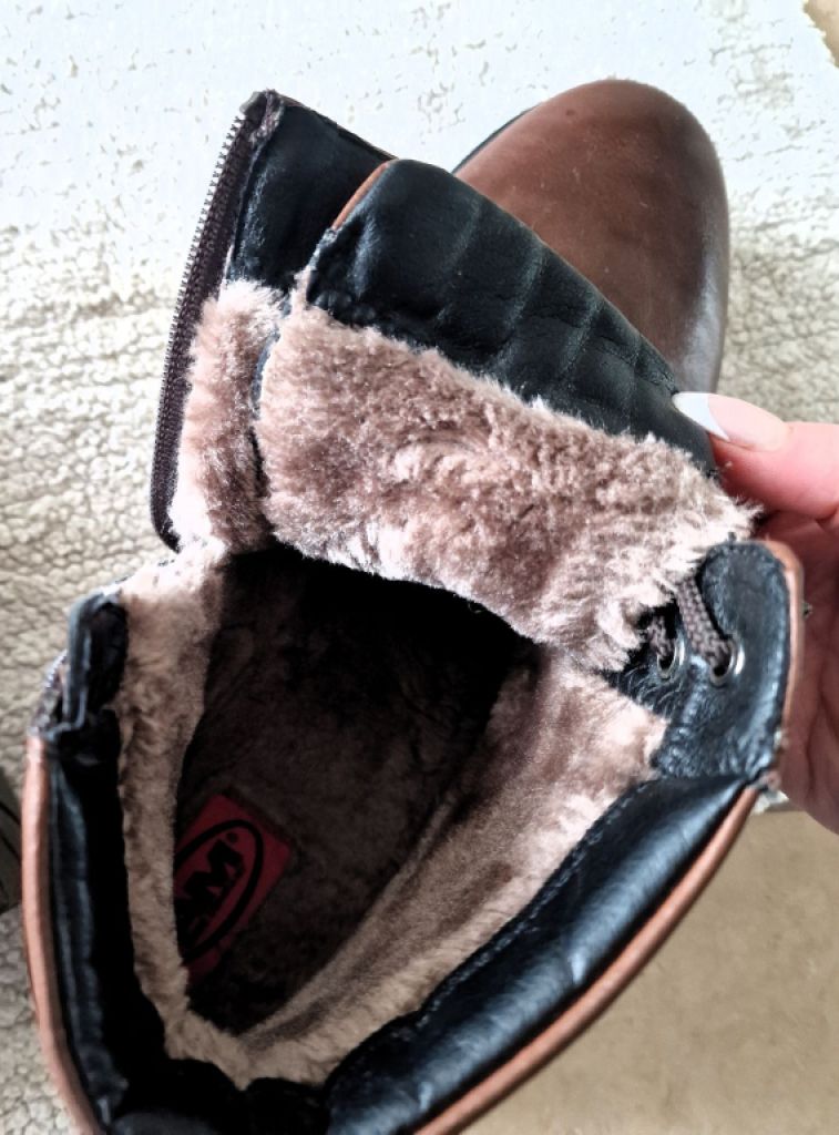 Gefütterte Leder - Männerboots, Grösse 45, NUR 1x GETRAGEN