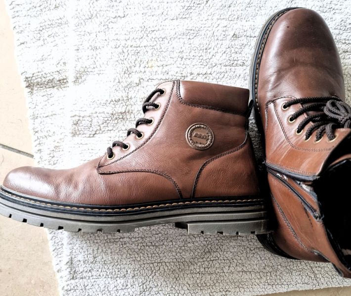 Gefütterte Leder - Männerboots, Grösse 45, NUR 1x GETRAGEN