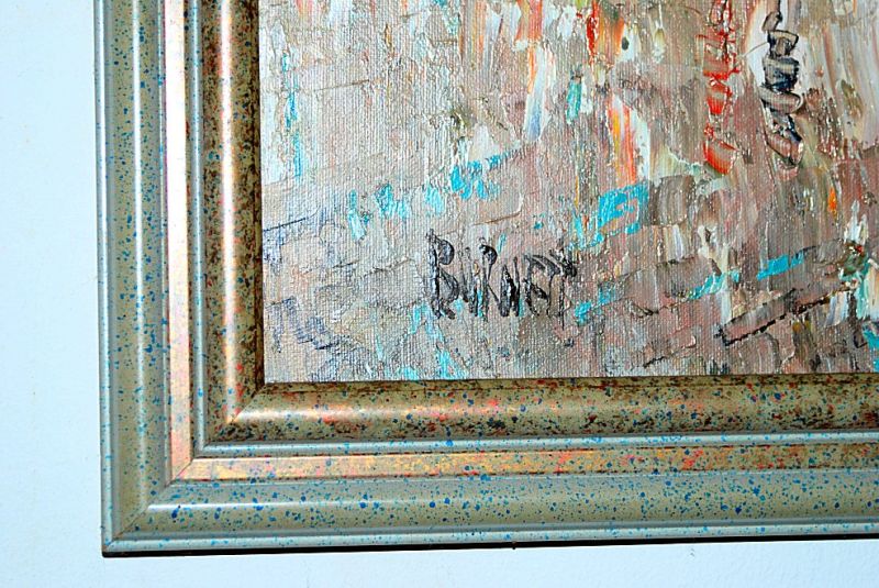 Gemälde Öl auf Leinwand, Caroline Burnett. Signiertes Ölgemälde mit Rahmen