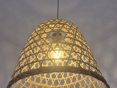 Large rattan lamp