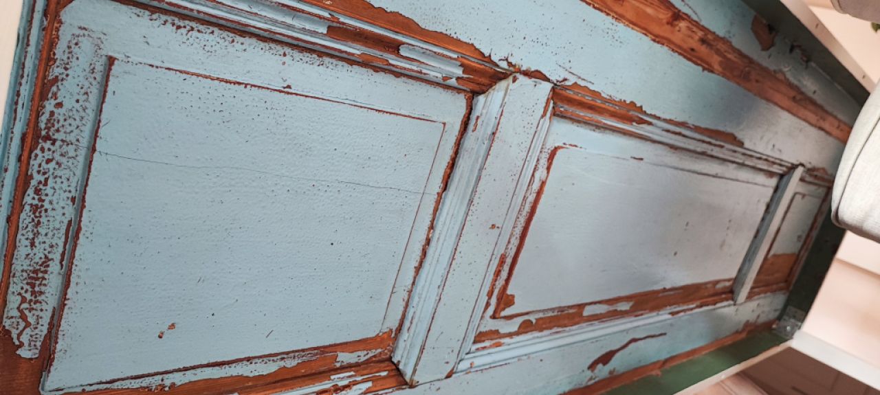 Großer Esstisch in Handarbeit gefertigt/echtes Holz inkl. 6x Riviera Maison Esstühle