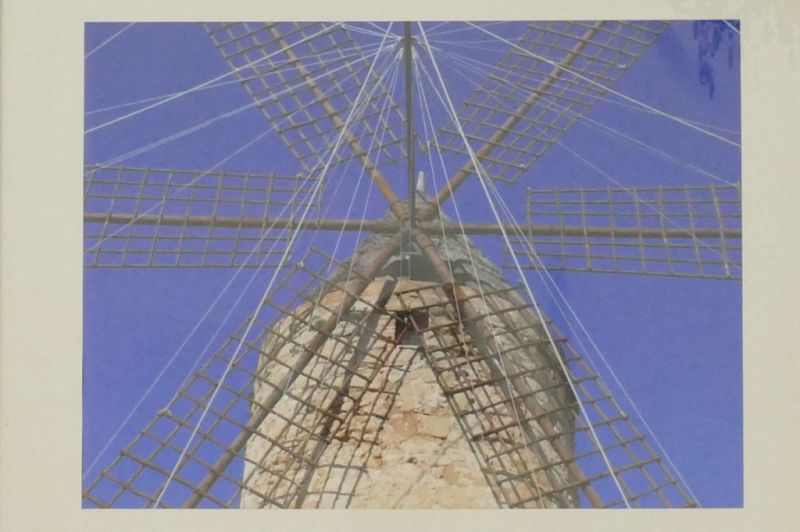 large art print poster mill Mallorca 100 x 80cm