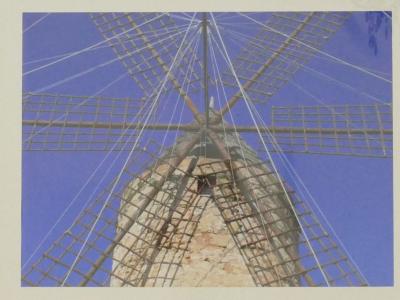 large art print poster mill Mallorca 100 x 80cm