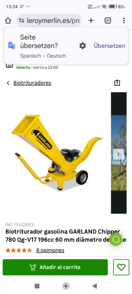 Wood chipper from Garland