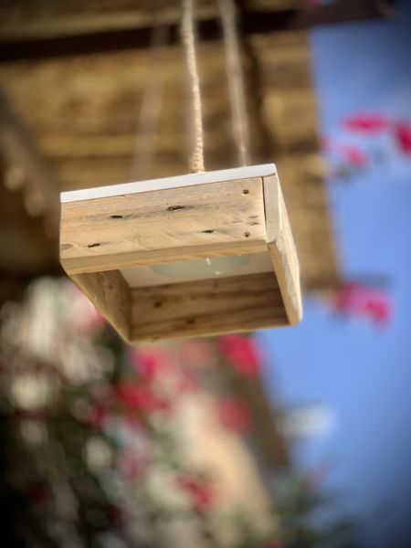 Hängelampe Deckenlampe Holz einzigartig Unikat Tischlampe E14