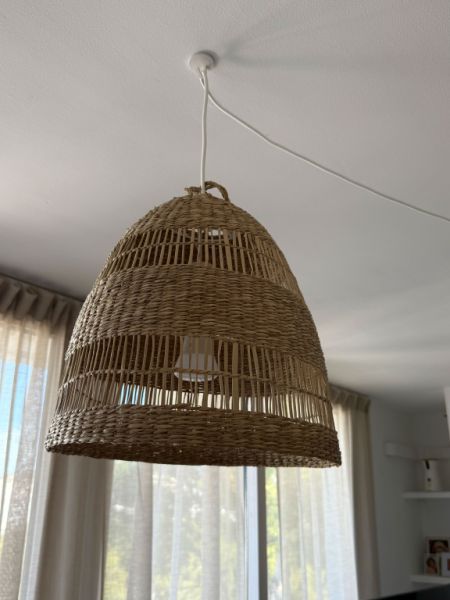 Handmade pendant lamp Ikea TORARED / HAVSDJUP lampshade