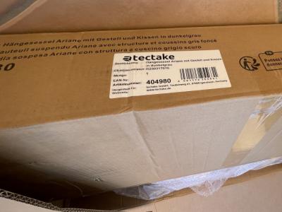 Hängesessel Tectake gerade aufgebaut/ neu