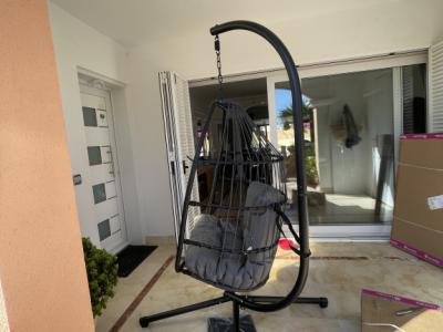 Hängesessel Tectake gerade aufgebaut/ neu