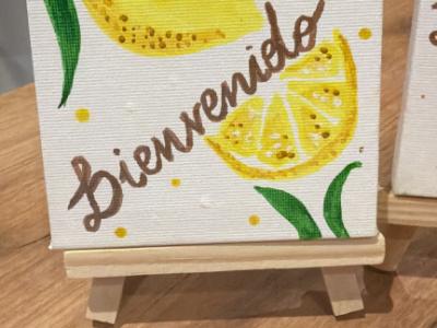 Hand-painted welcome pictures “Bienvenidos” – made to order