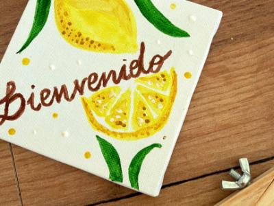 Handgemalte Willkommensbilder “Bienvenidos” – auf Bestellung