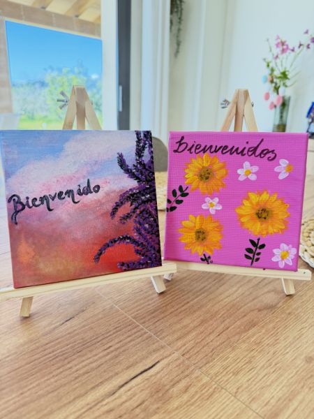 Handgemalte Willkommensbilder “Bienvenidos” – auf Bestellung