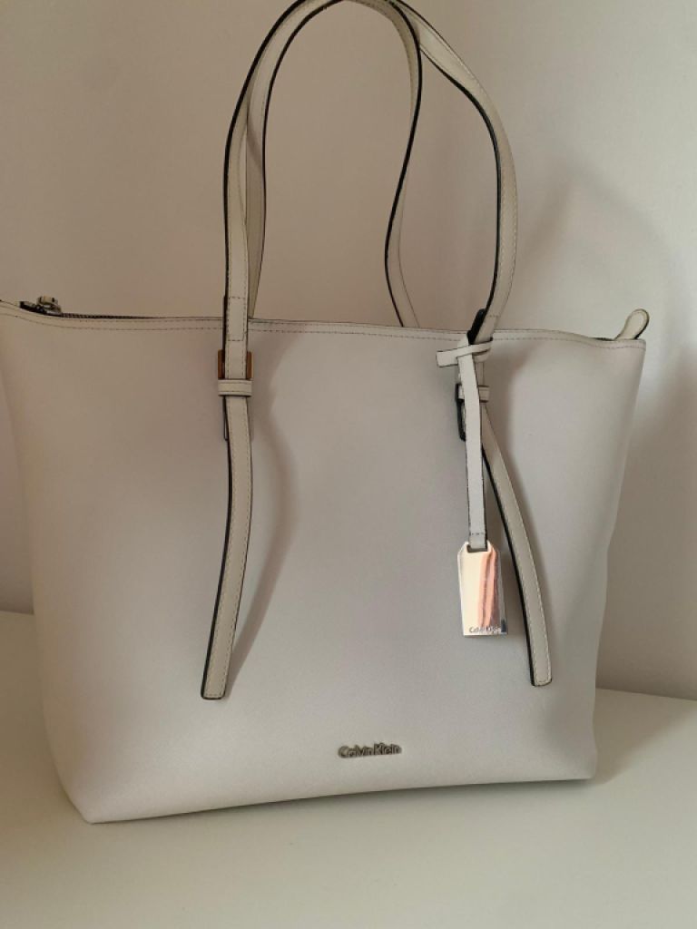 Handtasche Celvin Klein, weiß, wie neu