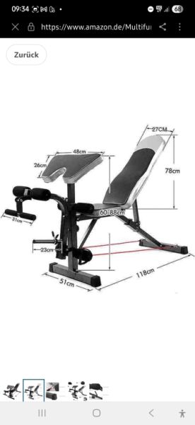 Hantelbank,Fitness-Station,Home-Gym,Kraftsport,wie Neu