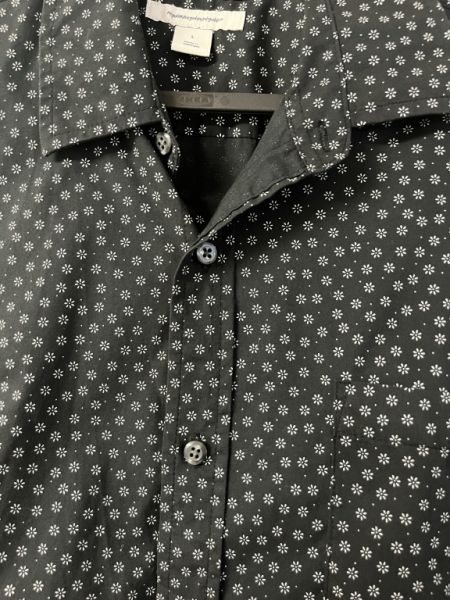 Camisa de manga corta para hombre, azul, L