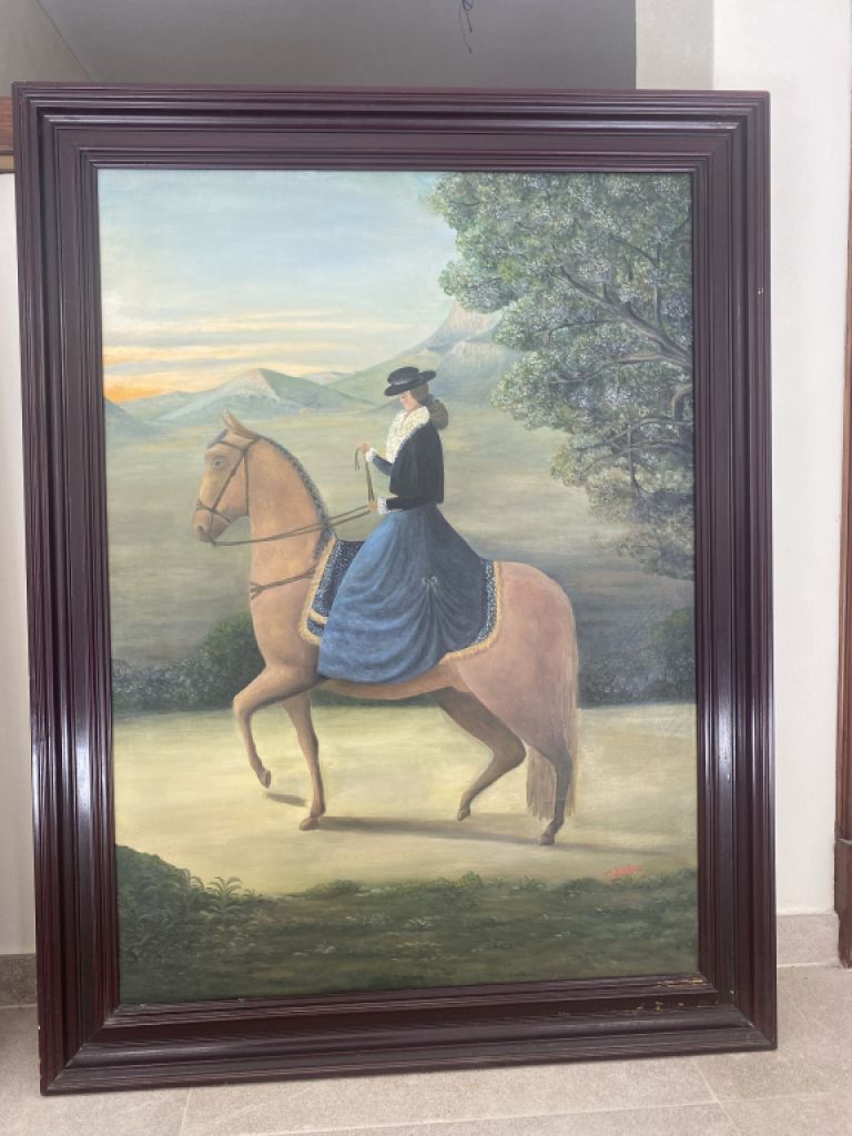 Historische Gemälde Artà Vintage Holzrahmen spanische Kunst