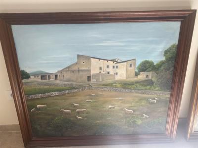 Historische Gemälde Artà Vintage Holzrahmen spanische Kunst