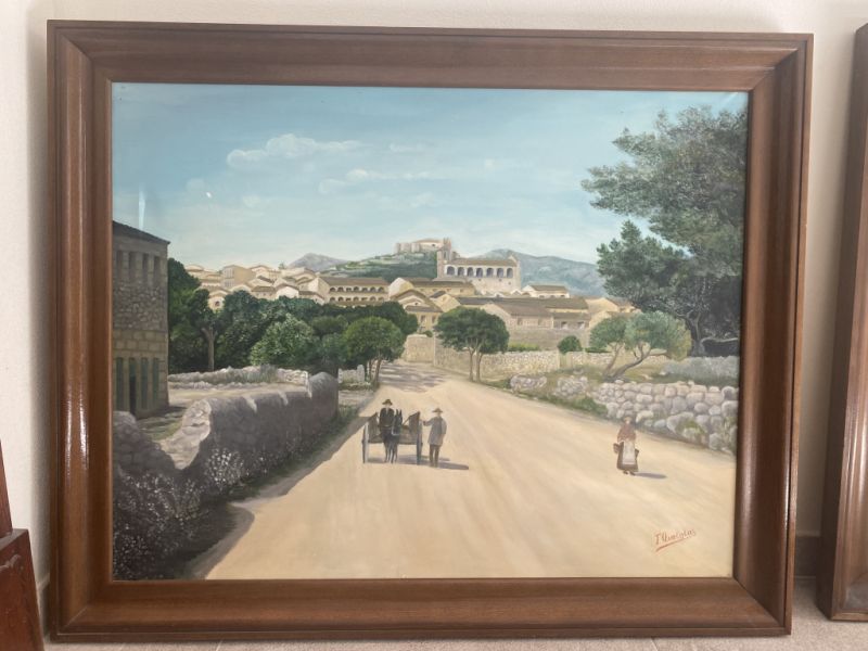 Historische Gemälde Artà Vintage Holzrahmen spanische Kunst