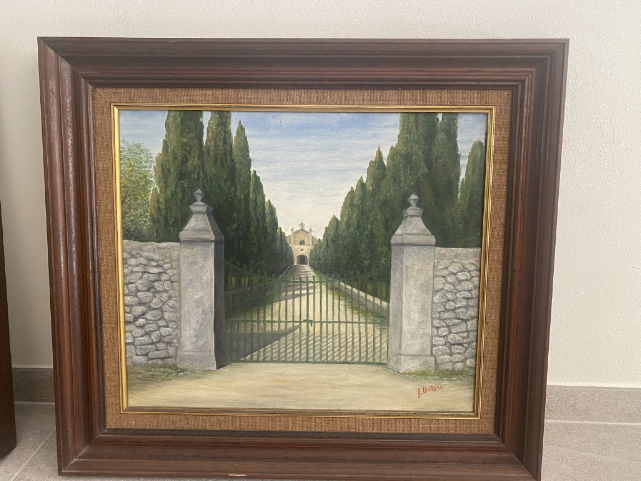 Historische Gemälde Artà Vintage Holzrahmen spanische Kunst