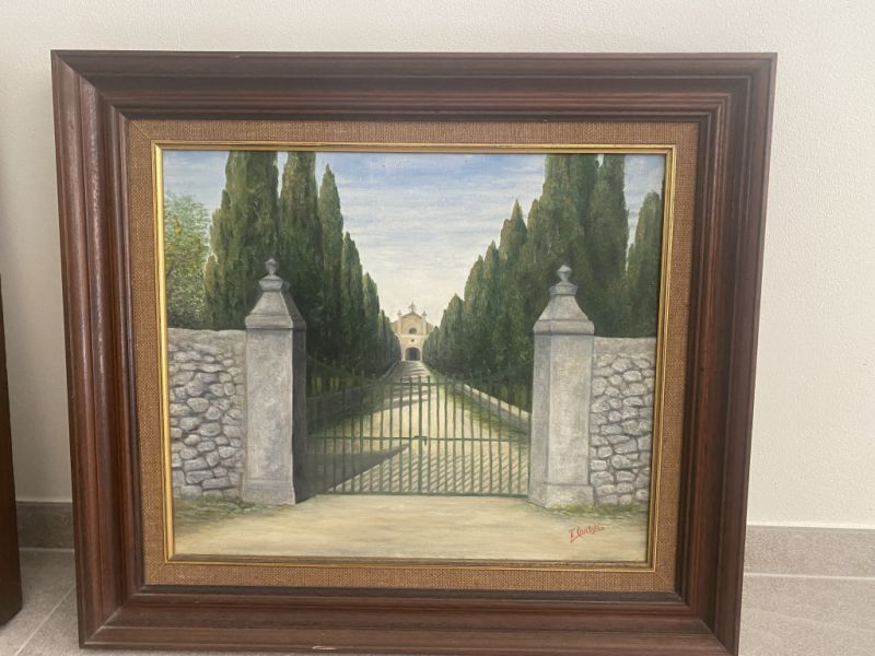 Historische Gemälde Artà Vintage Holzrahmen spanische Kunst