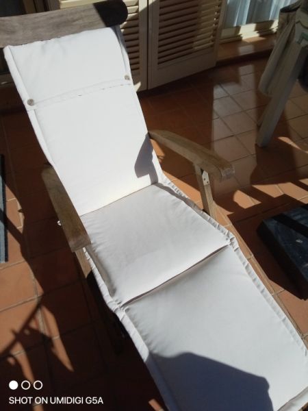 Wooden garden lounger