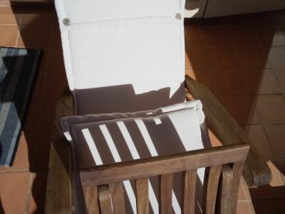 Wooden garden lounger