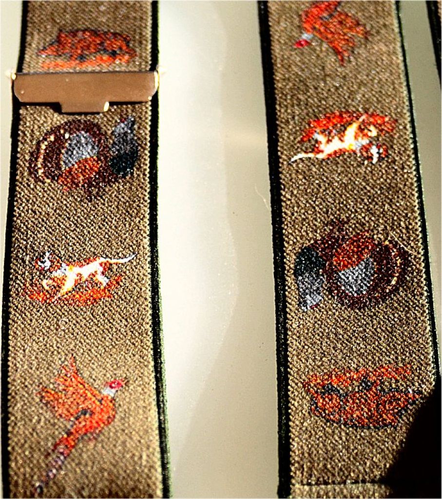 Hosenträger, Trachtenhosenträger mit Jagdmotiven