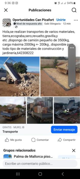 Ofrezco transporte por  toda mallorca.