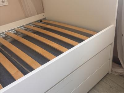 Ikea Bett SLÄKT weiß 90x200 (180x200)